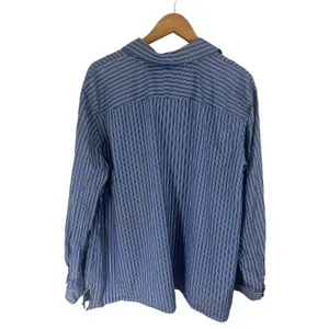 Ralph Lauren Womens 3xl Blue Monogram Dress Shirt Button Down Striped Old Money thumbnail 7