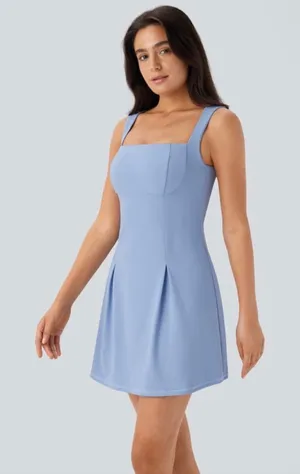 Brand New Halara Women's Size Small Blue A Line Tennis Mini Dress Pockets thumbnail 1