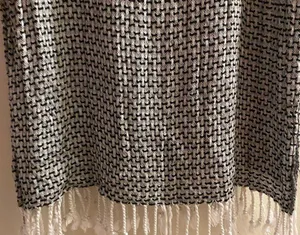 Apt 9 Women’s Scarf 18”H X 68” W 18x68 Black & White Print 100% Rayon thumbnail 2
