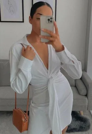 ZARA Front Toe White Button Up Dress thumbnail 6