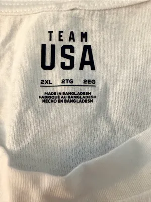 Team USA Shirt White Olympic Games Let The Games Begin Cotton Tee NWT thumbnail 4