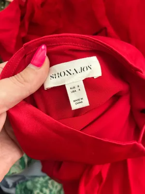 Shona Joy Moraya Dropped Waist Maxi Dress in Chilli thumbnail 8