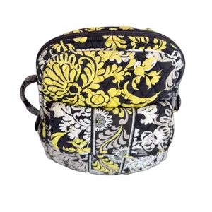 Vera Bradley Backpack Retired Baroque Yellow‎ Black Quilted Cotton Bag thumbnail 2