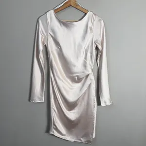 Hello Molly Expressed Permission Mini Dress Women's XS 2 Champagne Satin NWT thumbnail 7