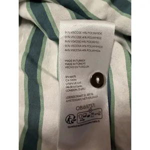 Maeve Anthropologie Green White Striped Button Down Shirt Long Sleeve Small thumbnail 6