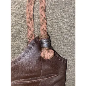 THE SAK Indio Shoulder Handbag Purse Brown Bucket Bag Woven Straps Leather EUC thumbnail 10