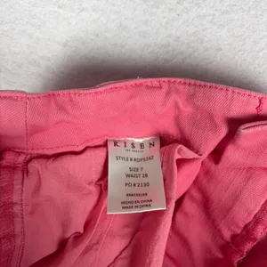 Risen Jeans Twill Jogger Pants Juniors 7/28 Pink RDP5242 Elastic Ankle Stretch thumbnail 4