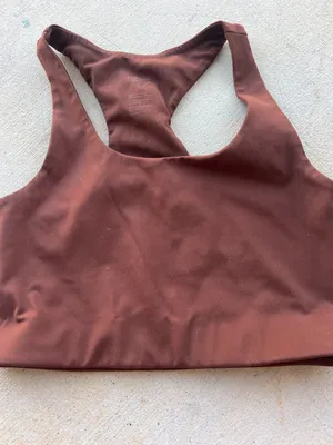 Girlfriend Collective medium brown sports bra‎ thumbnail 3