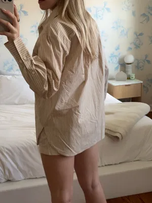 Frame Matching Set Stripe Shorts & Button Down Top thumbnail 5
