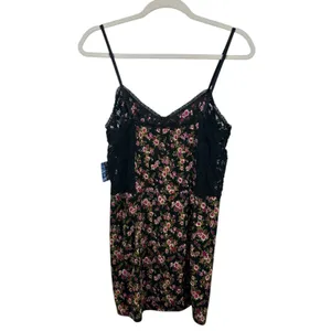 Intimately Free People Metallic Foil Slip Mini Dress NWT Large Adjustable Straps thumbnail 7