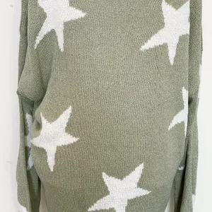 A Beautiful Soul Sweater Size A Size (1X ) Stars Green Cozy Slouchy Whimsigoth thumbnail 7