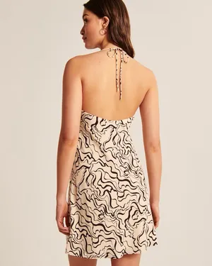 Abercrombie Halter Ruched Mini Dress thumbnail 2