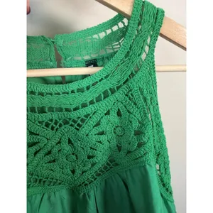 BTFBM‎ Green Crochet Lace Tiered Sleeveless Mini Dress NWT Boho Summer Halter thumbnail 7