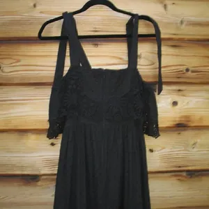 NWT Antonio Melani Black Eyelet Midi Dress 6 thumbnail 8