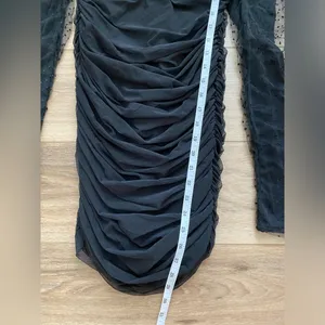 House of CB Elegant Black Long Sleeve Mini Dress thumbnail 9