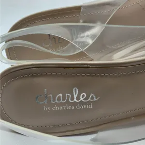 Charles by Charles David Slingback Heels Size 9.5 Nude Clear Pumps Wedding Party thumbnail 6
