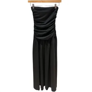 NIA Santal Revolve Black Strapless Midi Dress thumbnail 6