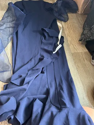 Lucy In The Sky Navy Blue Strapless Back Bow Corset Maxi Dress XXS thumbnail 5