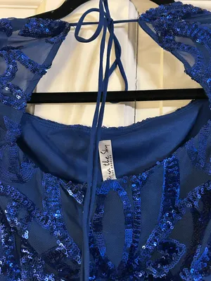 Lucy in the Sky Blue Sequin Dress thumbnail 3