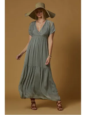 Scandal Italy Silk Aruba Dress Women’s One Size Sage thumbnail 5