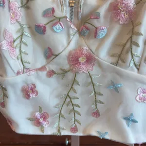 Altar’d State Ambrose Floral Embroidered Crop Top NWT Medium thumbnail 3