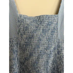 Maeve Smocked Rosette Drop-Waist Mini Blue Gingham Dress Women's Size XL thumbnail 7