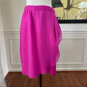 Vintage Constance Saunders Silk Jacket Wrap Skirt Raspberry 10 Pink thumbnail 8
