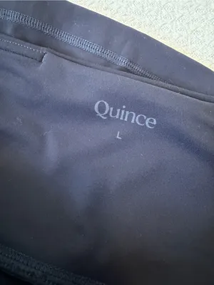 Quince Navy Boot-Cut Cropped Flare Yoga Pants Large Navy thumbnail 5