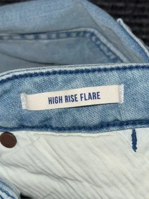 Wrangler NWT Jeans Sz 26x30 Blue High Rise Flare Bell Bottom Aztec Embroidered thumbnail 9