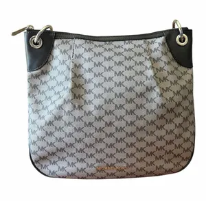 Michael Kors Jet Set Large Convertible Shoulder Crossbody MK Signature Black thumbnail 1