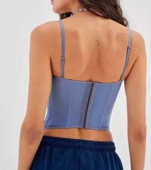 Urban Outfitters Blue Corset Top thumbnail 4