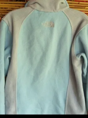 The North Face M Ice Blue Gray Fleece Jacket thumbnail 3