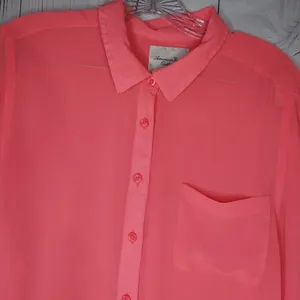 American Eagle Outfitters Button Down Layering Office Festival Sheer Blouse thumbnail 6