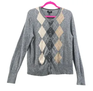 Apt 9 Cashmere‎ Cardigan Gray XL thumbnail 1
