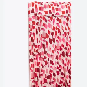 NWT ZARA Pleated Chiffon Fabric Bloggers Fave All Over Pattern Midi Skirt thumbnail 2