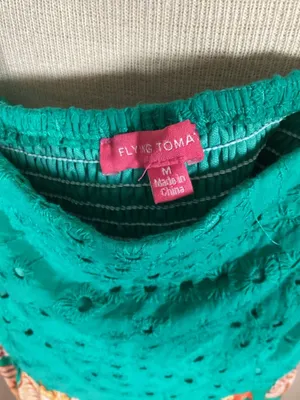 Flying Tomato Size M Green Floral Tiered Maxi Dress thumbnail 2