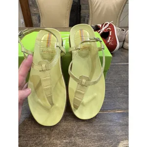 Sam Edelman‎ Womens Kiwi Green Naomi Leather T Strap Flat Sandals Size 5.5 thumbnail 2