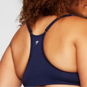 Navy Blue Fabletics Sports Bra thumbnail 3