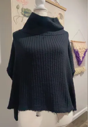 Free people distressed open back long sleeve layering thumbnail 1