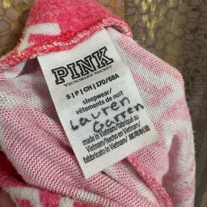 PINK Victorias Secret Hot Pink White Ruffle Pajama Lounge Shorts Small thumbnail 3