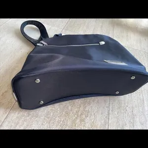 Versace Parfume Crossbody Nylon Bag‎ Saddle Bag Black Designer thumbnail 7