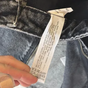 Zara Basic Z1975‎ Denim Black Acid Wash Deconstructed Zip Mini Skirt Size S 26 thumbnail 5