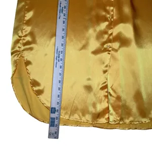 Vintage Stefanie Lingerie Slip‎ Dress L Chemise Button Golden Yellow Hong Kong thumbnail 12