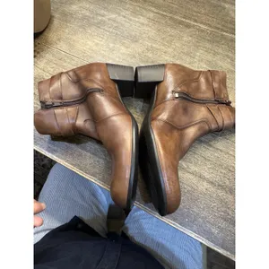 ECCO Size 38 US 7-7.5 Shape 35 Ankle Cognac Leather Ankle Booties Boots Shoes thumbnail 5