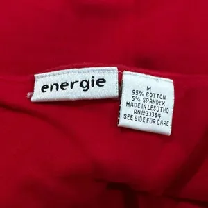 Energie Asymmetrical Y2K 90’s Red Tank Top Cropped Women’s Medium thumbnail 2