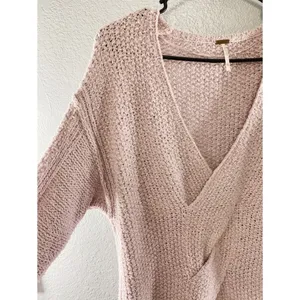 Free People Purple Coco V Neck Knit Sweater thumbnail 10