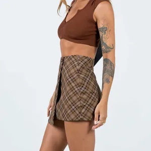 Princess Polly Brown Plaid Mini Skirt*NEW‎ thumbnail 2
