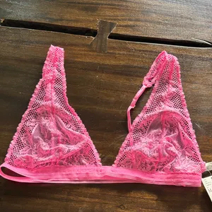 Free People Vibrant Pink Lace Bralette thumbnail 4
