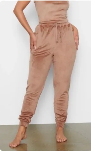 SKIMS Size Large Velour Track Pant in Sienna Women’s Lounge Sweat Pants NWT thumbnail 1