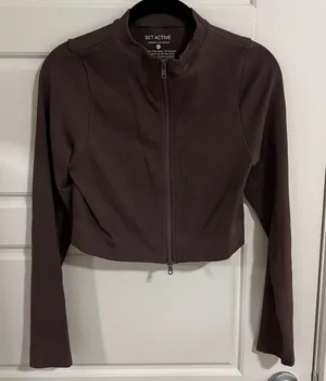 Set Active Cropped Jacket Top thumbnail 1